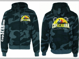 Copacabana  hrubá maskáčová mikina na zips s kapucou vzor Nightcamo-Nočný maskáč "Splinter"